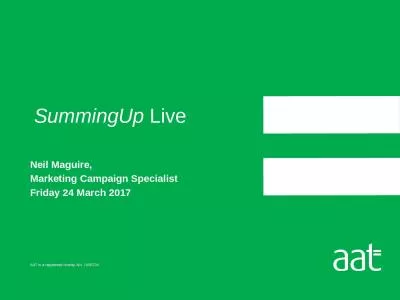 SummingUp  Live Neil Maguire,