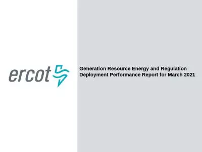 Generation  Resource Energy and Regulation Deployment