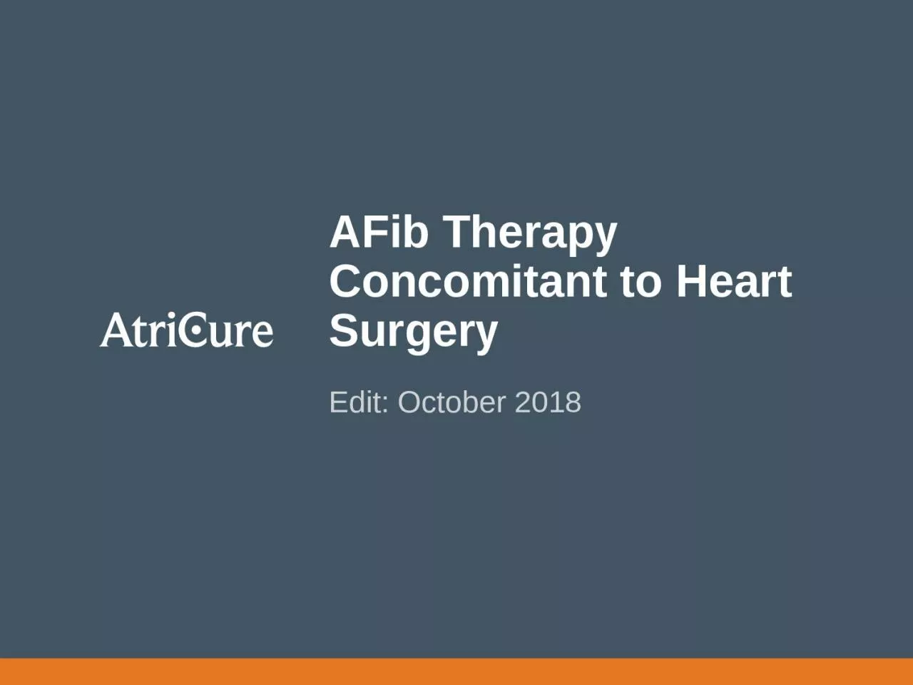 AFib  Therapy Concomitant to Heart Surgery