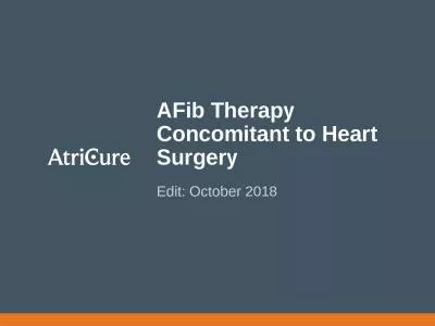 AFib  Therapy Concomitant to Heart Surgery