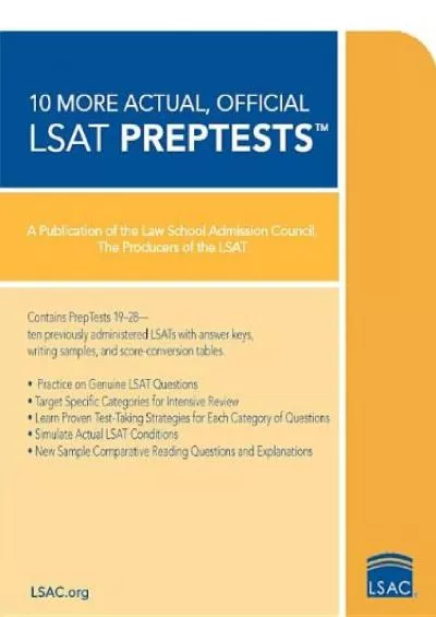 [READ] 10 More, Actual Official LSAT PrepTests: PrepTests 19–28 Lsat Series