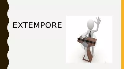 Extempore Contents What does extempore mean?