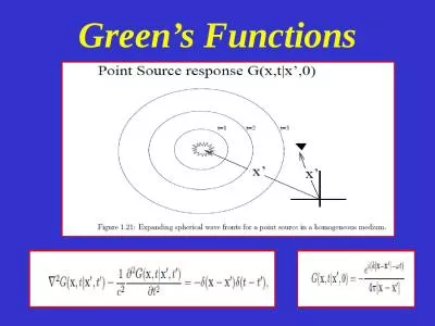 Green’s Functions Outline