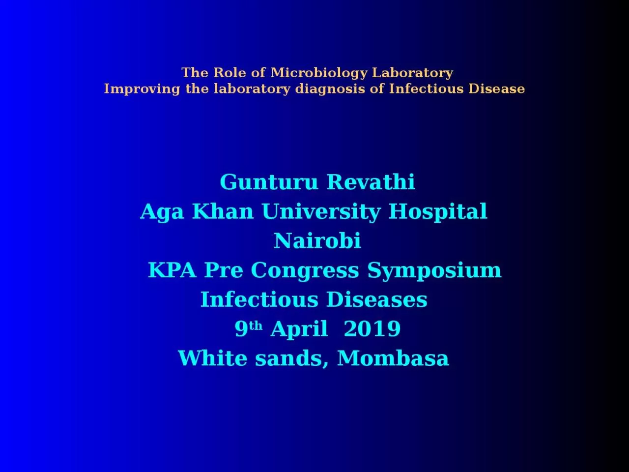 PPT-The Role of Microbiology Laboratory