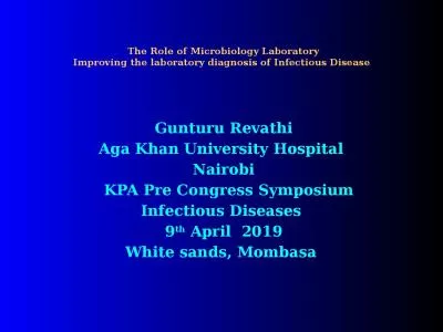 The  Role of  Microbiology Laboratory