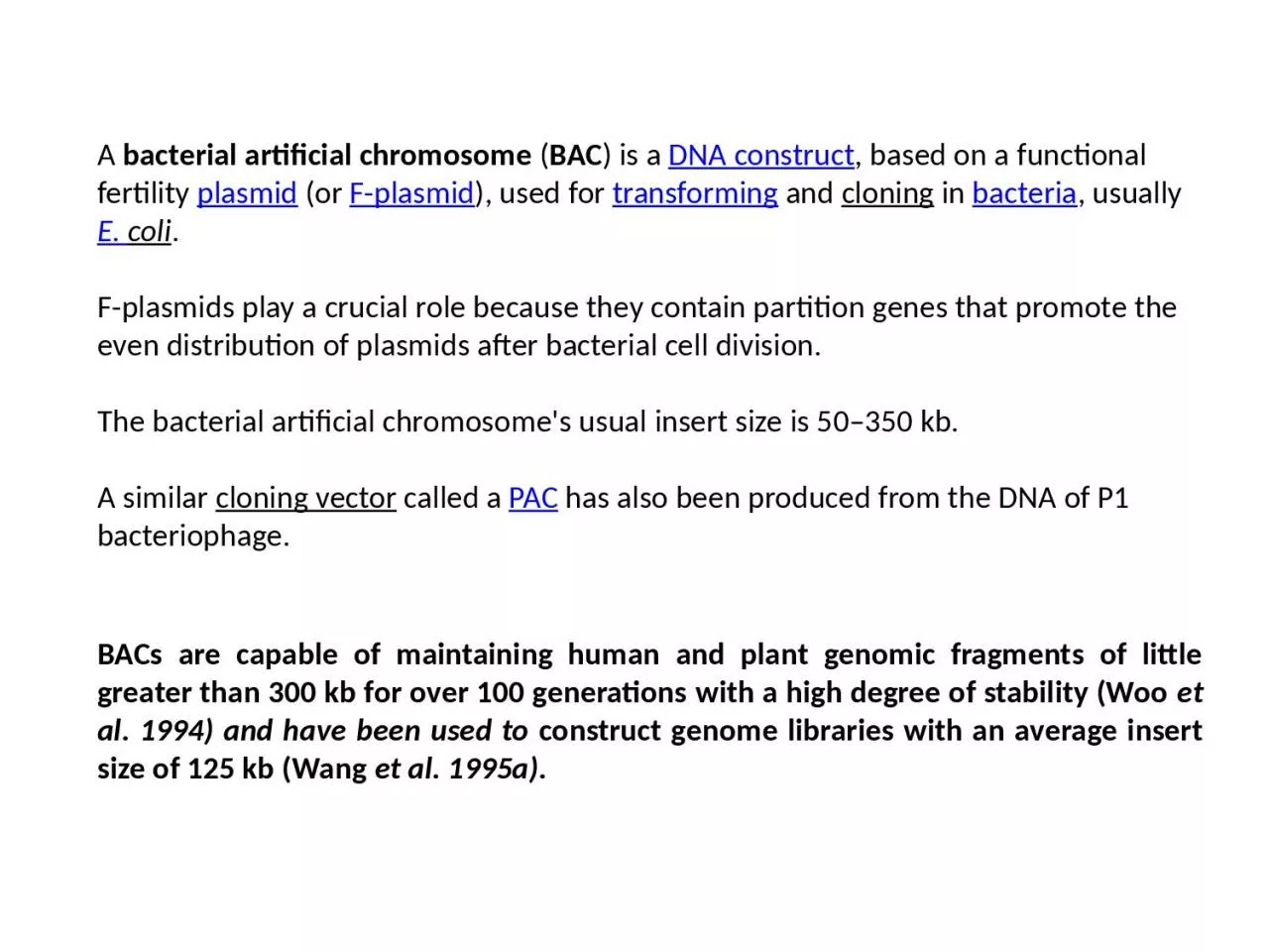 A  bacterial artificial chromosome