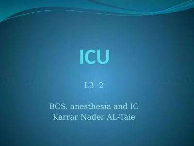 ICU L3 -2 BCS. anesthesia