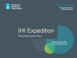 IHI Expedition Preventing Pressure Ulcers