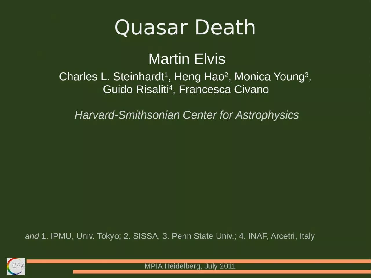 PPT-Quasar Death Martin Elvis