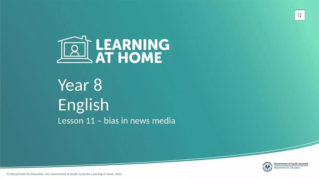 PPT-Year 8 Lesson 11 – bias in news media