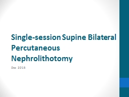 Single-session Supine Bilateral