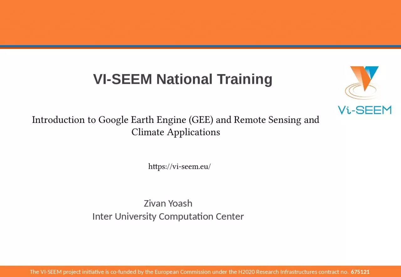 Introduction to Google Earth Engine (GEE) and Remote Sensing and Climate Applications