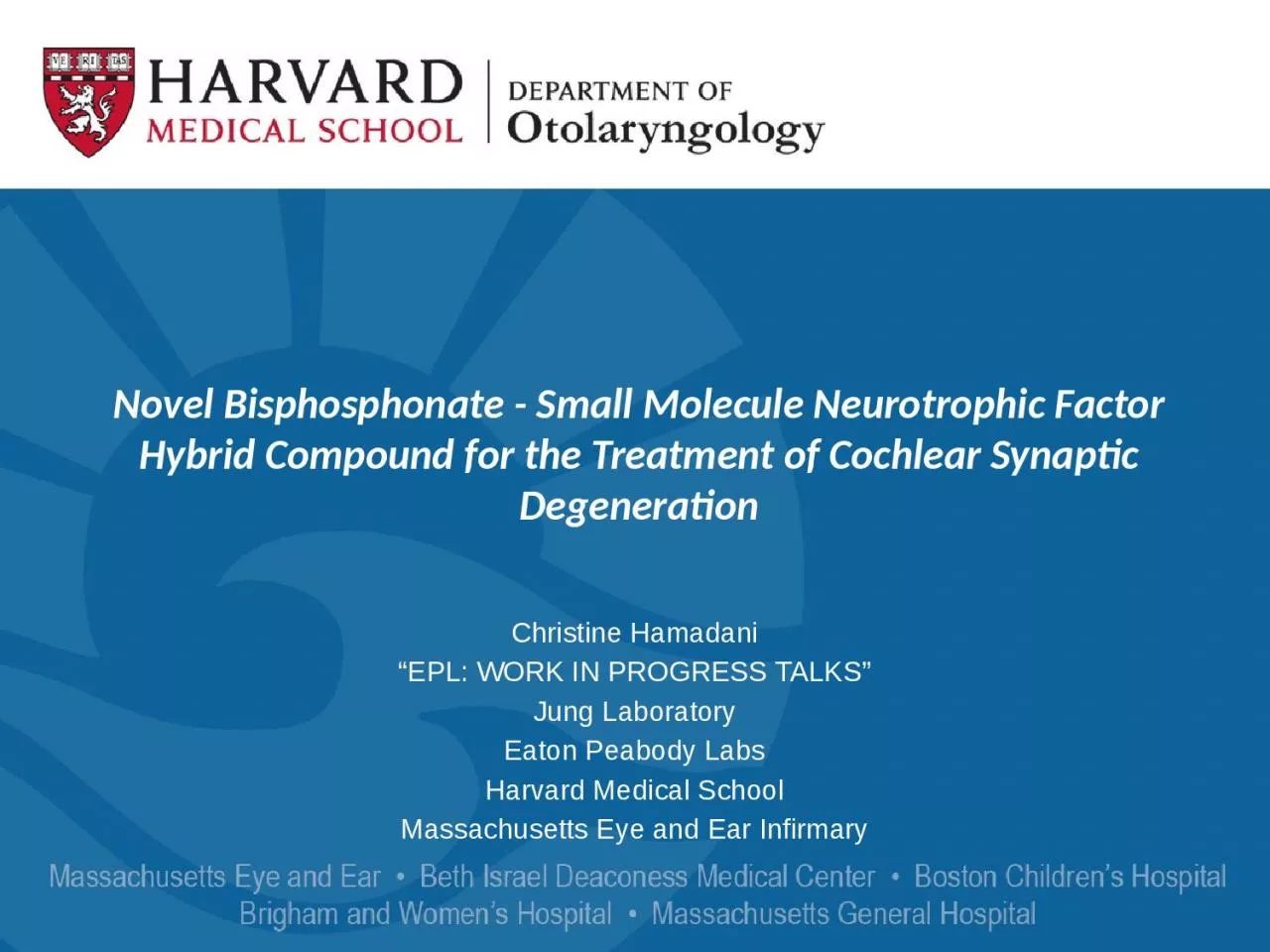 PPT-Novel Bisphosphonate - Small Molecule Neurotrophic Factor Hybrid Compound for the Treatment