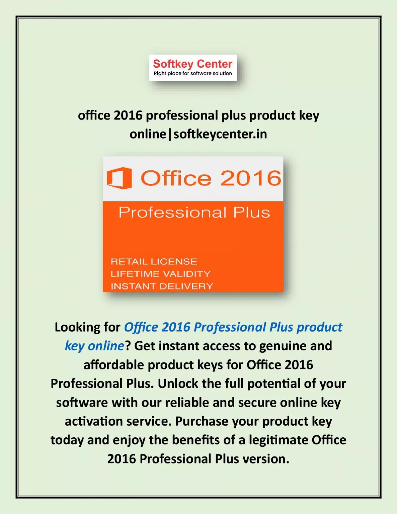 PDF-office 2016 professional plus product key online|softkeycenter.in