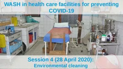 WASH in health care facilities for preventing COVID-19