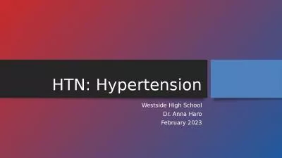 HTN: Hypertension Westside High School