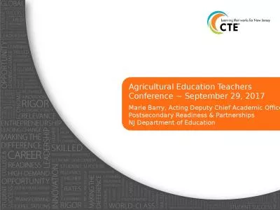 Agricultural Education Teachers Conference ~ September 29, 2017