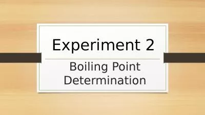 Boiling Point Determination