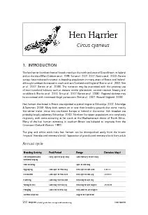 The hen harrier (northern harrier) breeds mainly in the north and west