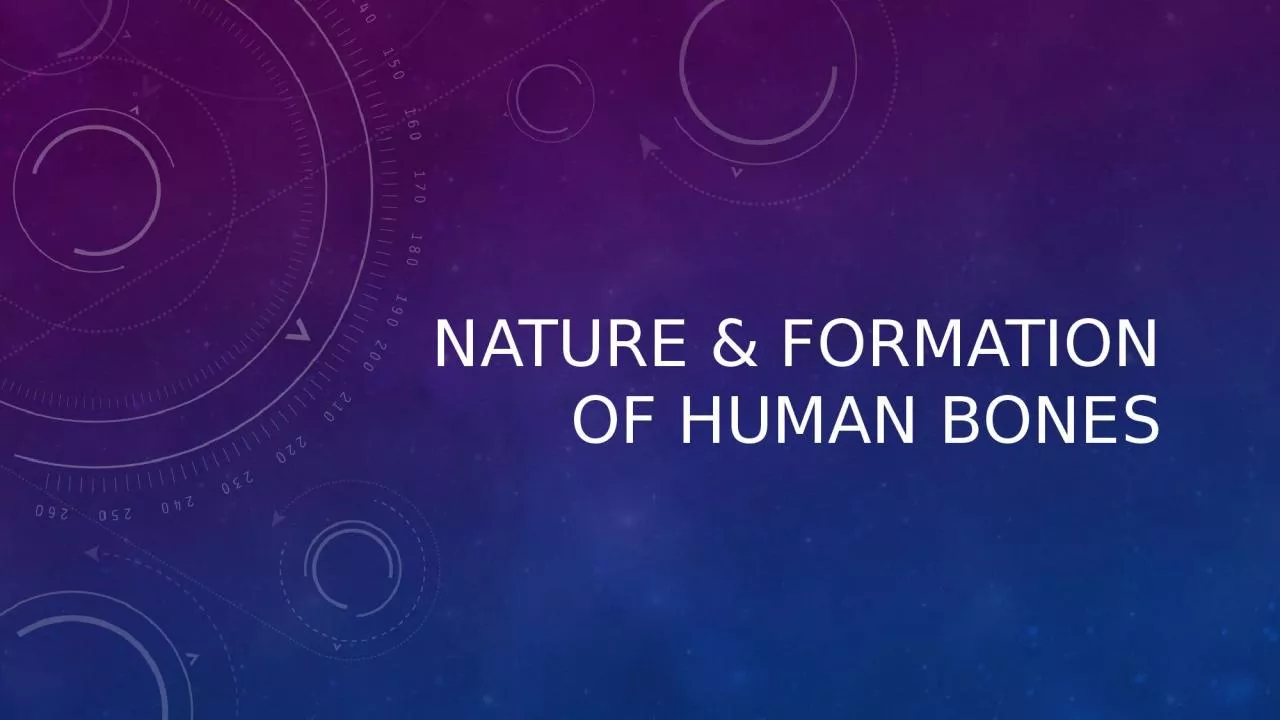 PPT-Nature & Formation of human bones