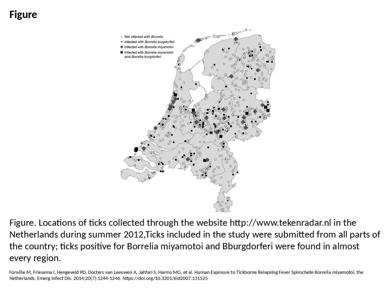 PPT-Figure Figure. Locations of ticks collected through the website http://www.tekenradar.nl