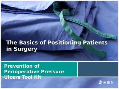 Prevention of Perioperative Pressure Ulcers Tool Kit