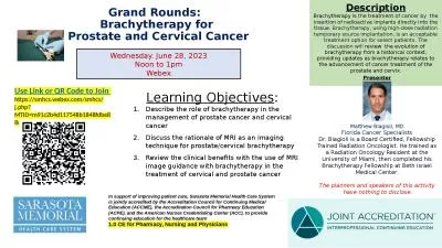 Grand Rounds:  Brachytherapy for