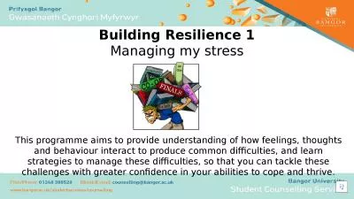 Building Resilience 1 Managing my stress
