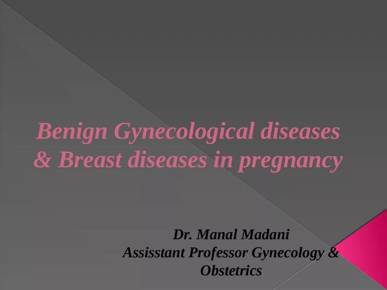 PPT-Benign Gynecological diseases