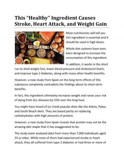 This “Healthy” Ingredient Causes Stroke, Heart Attack, and Weight Gain