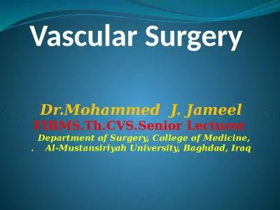 Vascular  Surgery Dr.Mohammed