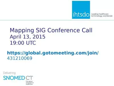 Mapping SIG Conference Call
