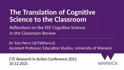 The Translation of Cognitive Science to the Classroom