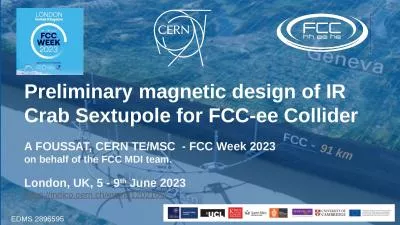 91 km Preliminary magnetic design of IR Crab Sextupole for FCC-