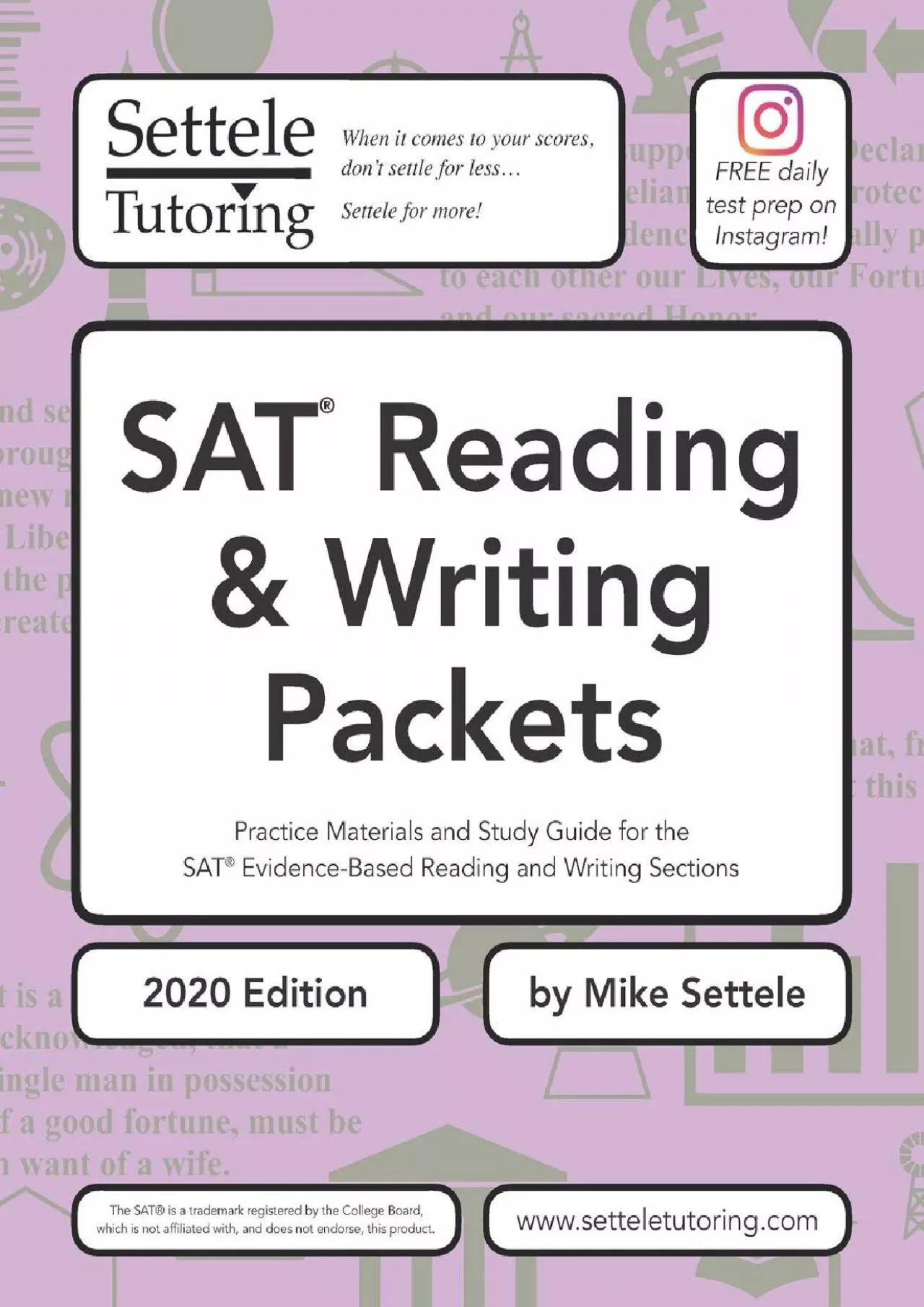 PDF-[READ] SAT Reading Writing Packets 2020 Edition: Practice Materials and Study Guide for