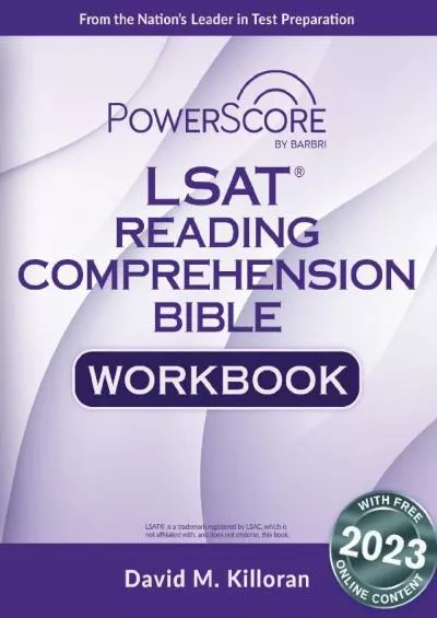 [READ] The PowerScore LSAT Reading Comprehension Bible Workbook LSAT Prep