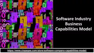 Software Company Capabilities Model: Pre-built and customizable