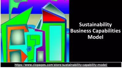 Sustainability Capability Model - Comprehensive and Customiza