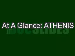 At A Glance: ATHENIS