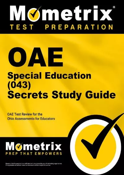 [DOWNLOAD] OAE Special Education 043 Secrets Study Guide: OAE Test Review for the Ohio Assessments for Educators