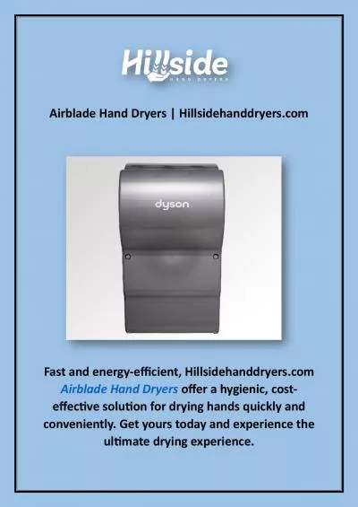 Airblade Hand Dryers | Hillsidehanddryers.com