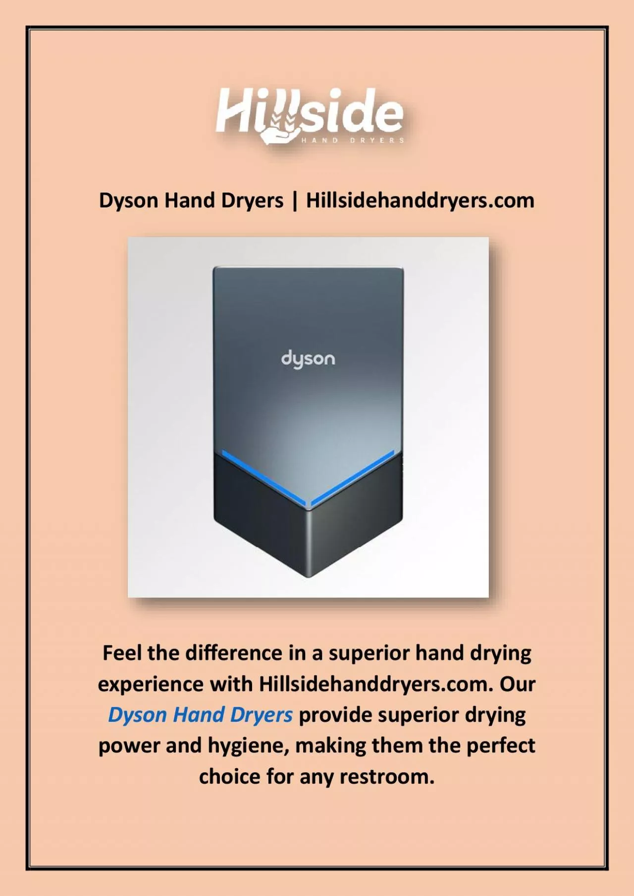 PDF-Dyson Hand Dryers | Hillsidehanddryers.com