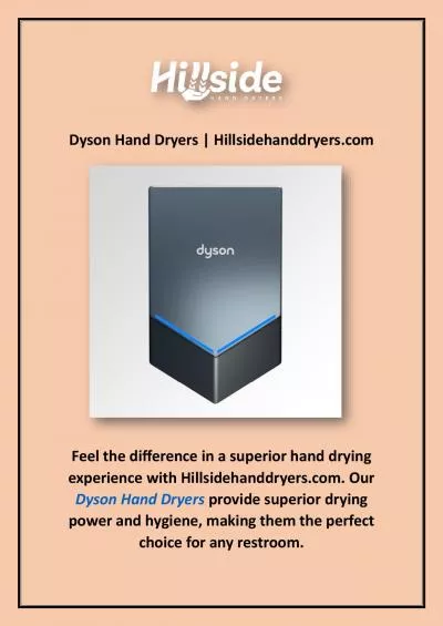 Dyson Hand Dryers | Hillsidehanddryers.com