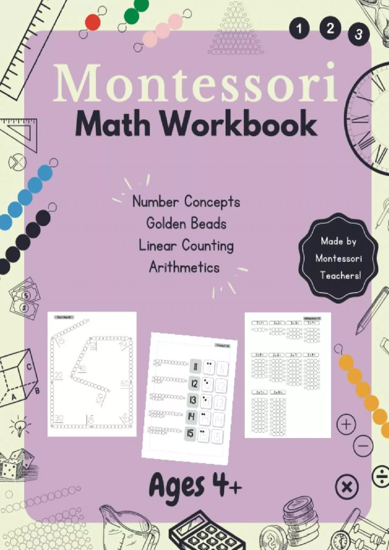 PDF-[READ] Montessori Math Workbook | Number Concepts, Golden Beads, Colored Bead Bars, Arithmetics: