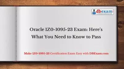 Oracle 1Z0-1095-23 Exam: Here\'s What You Need to Know to Pass