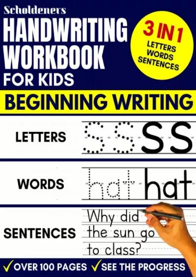 [EBOOK] Handwriting Workbook for Kids: 3-in-1 Writing Practice Book to Master Letters, Words  Sentences