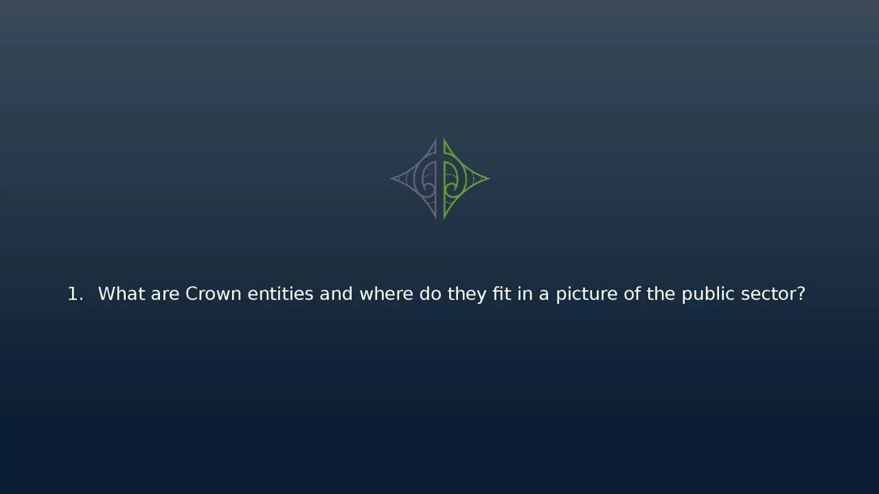 What are Crown entities and where do they fit in a picture of the public sector?