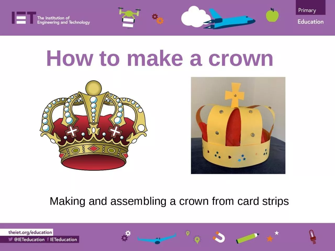 How to make a crown Making and assembling a crown from card strips