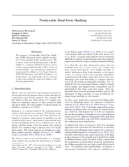 PredictableDual-ViewHashing