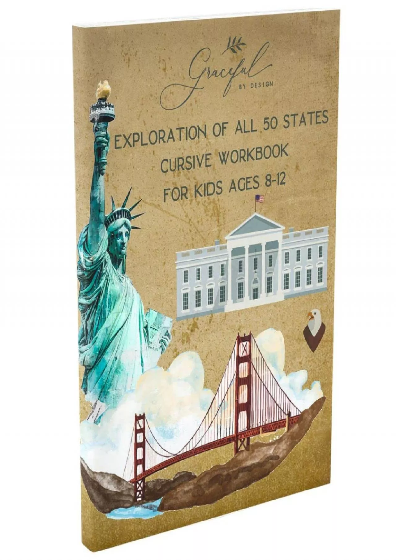 PDF-[EBOOK] Exploration of All 50 States Cursive Workbook for Kids 8-12: A Handwriting Practice